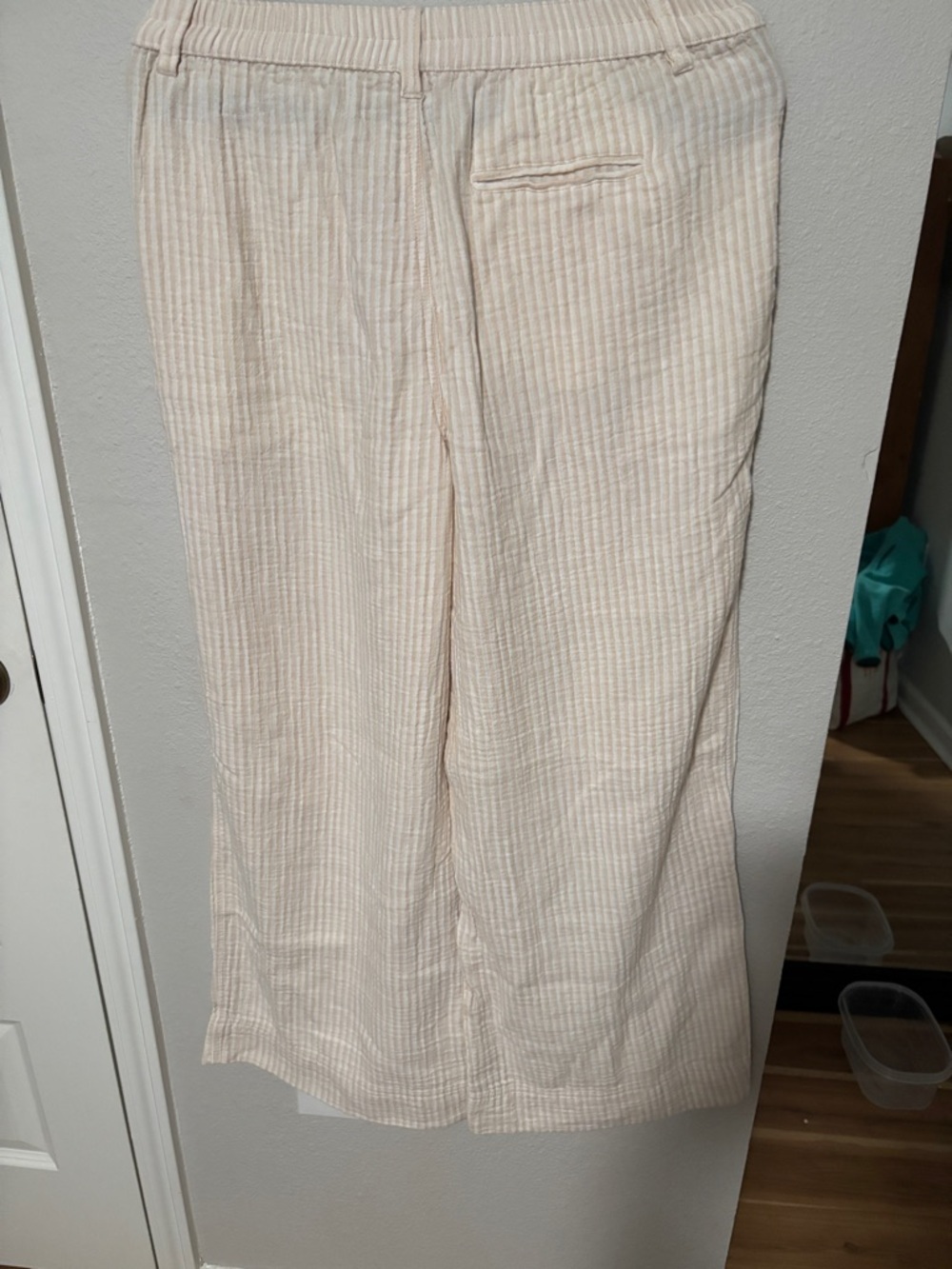 Aerie Daybreak Cream/Tan Wide Leg Pants Size Medium - Picture 7 of 7